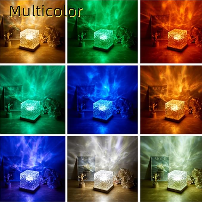 Aurora Dreamscape Projector, 3D Ripple Romantic Ambient Lighting, Aurora Projector for Bedroom, 16 Colors Rechargeable Aurora Light Projector (16 Colors, Rechargeable Version)