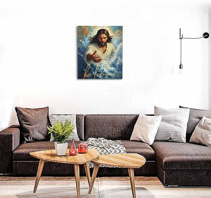 Christ Jesus Wall Art Christian Canvas Wall Decor Religious Bible Pictures Christ Paintings Prints Artwork Framed Divine Mercy Decorations For Church Prayer Room Bathroom Bedroom Living Room Gifts 20" x 24"