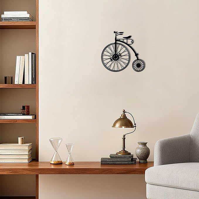 Bicycle Decor - Metal Bike Decor with Waterproof Coating for Indoor and Outdoor,12x11 Inches Retro Wall Decor Ideal for Teenage Room Decor, Christmas and Birthday Gifts
