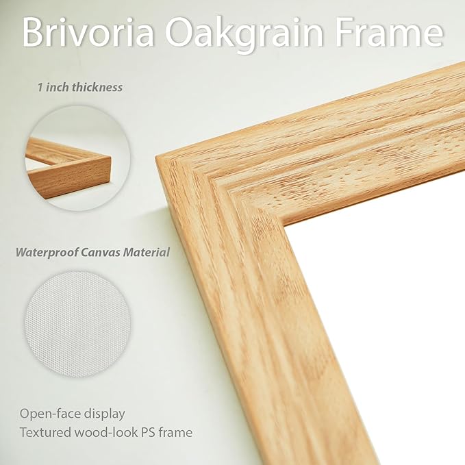 Brivoria Framed Canvas Wall Art Vintage Decor, Scandinavian Home Interior with Sunlit Window, Indoor Plants and Warm Autumn Light for Bedroom Kitchen Bookshelf Office or Tabletop Fall Display, 8"x10"