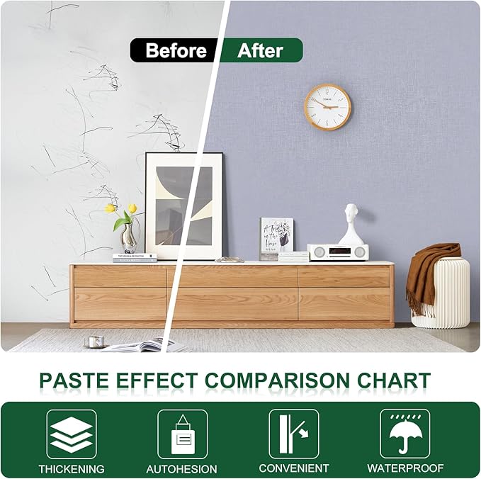 CAX Grasscloth Peel and Stick Wallpaper Silver Contact Paper 15.7"x 1181" Fabric Peel and Stick Wallpapers Self-Adhesive Removable Wall Paper Waterproof Faux Linen Wallpapers for Wall Cabinets