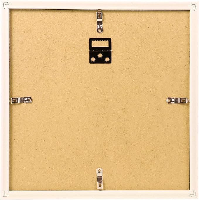 ArtbyHannah Framed Bathroom Wall Decor, 10x10 Inch Botanical Wall Art with Sage Green Plant Print for Wall Decoration, Minimalist Restroom Decor (White)