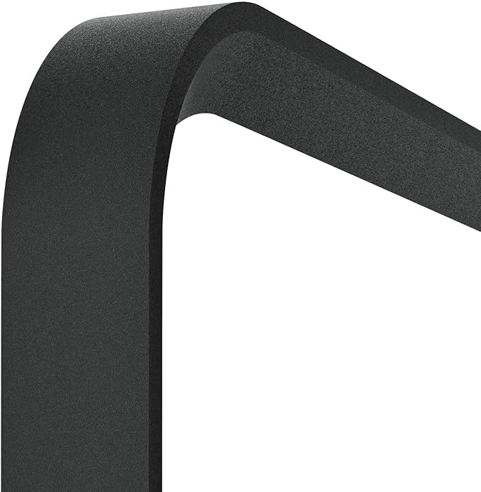 OKPAL 40X32 Inch Black Metal Frame Bathroom Mirror for Wall, Matte Black Vanity Bathroom Mirror, Black Rounded Rectangle Mirror, Rustproof, Shatter-Proof, Hangs Horizontally or Vertically