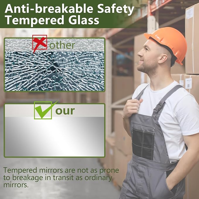 MELOMOIR 76"x44" Oversized Floor Mirror Freestanding, Oversized Mirror Full Length for Bedroom Living Room Dressing Room Gym Yoga Hair Salon, Black Mirror Full Length with Shatterproof Tempered Glass