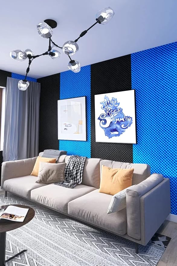 48"X 24"X 2" Egg Crate Foam Panel, Black Sound Proof Foam Panels, Acoustic Foam, Noise Cancelling Foam Studio Foam Panel, Sound Panels Noise Reducing For Walls(1 PCS)