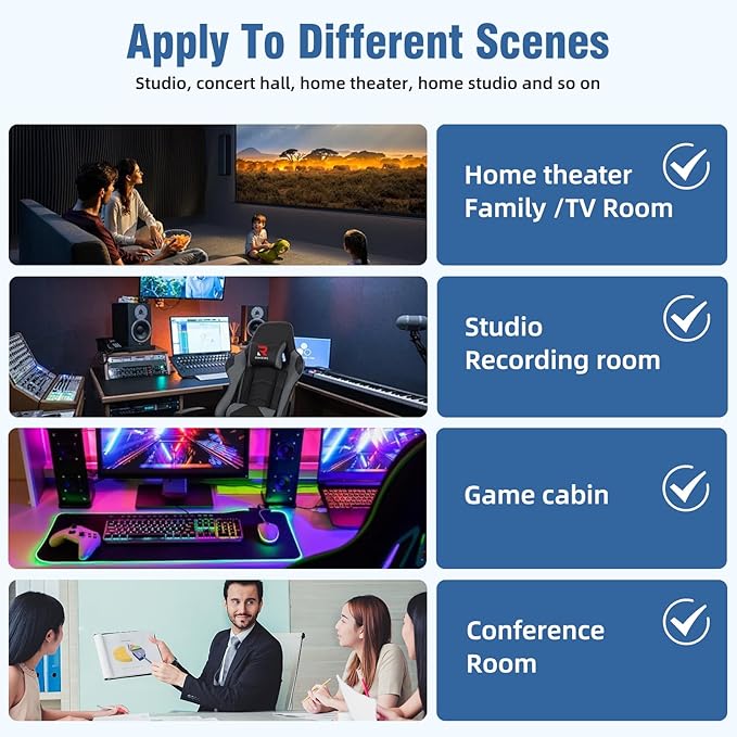 52 Pack Acoustic Panels 1 X 12 X 12 Inches - Studio Foam Wedges High Density Panel Soundproof Foam for Walls - Home Office