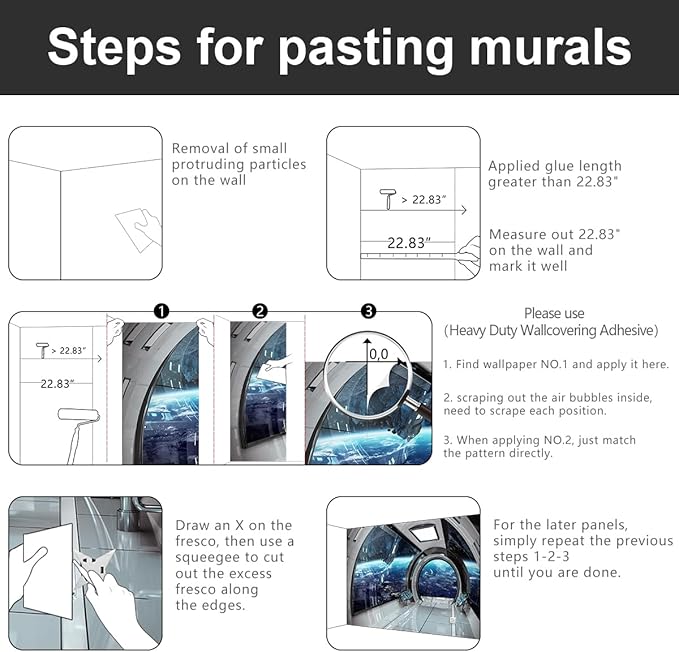 -3D Capsule Space Fabric Wallpaper Living Room Bedroom Bathroom Boys Girls Children's Room Spaceship Large Mural- 137"x96"ļ¼ not Peel and Stickļ¼