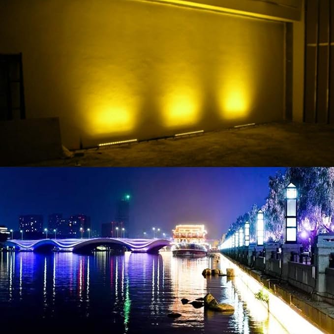 JSN&PC LED Wall Washer 24W 39.4 Inches Lighting Bar IP65 Waterproof Outdoor Light for Advertising Boards, Billboard,Building Commercial Lighting (Warm White 3000-3500K)