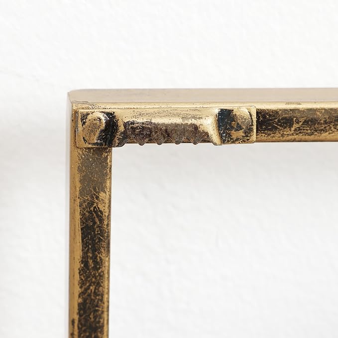 LuxenHome Metal Wall Art, Set of 2 Modern Multi-Color Gems Abstract Wall Decor Panels with Frame, 35" Hanging Sculptures Decor for Living Room, Metal Artwork Accent for Bedroom Dining Room Office