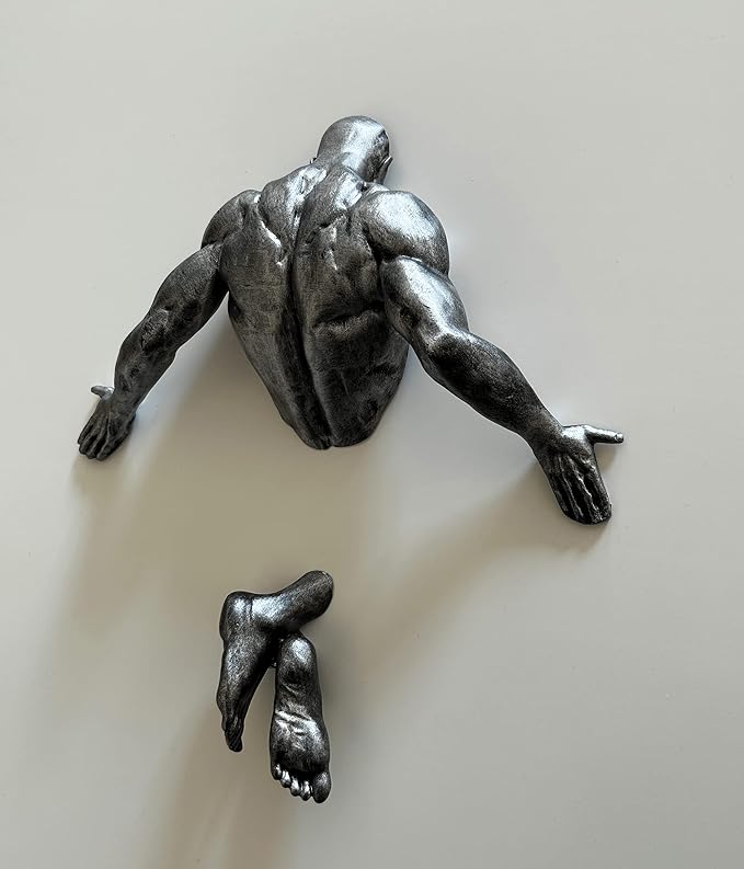 Man Coming Out From Wall Art, Wall Statue, Modern Wall Sculpture, Wall Decor, Abstract Wall Hangings