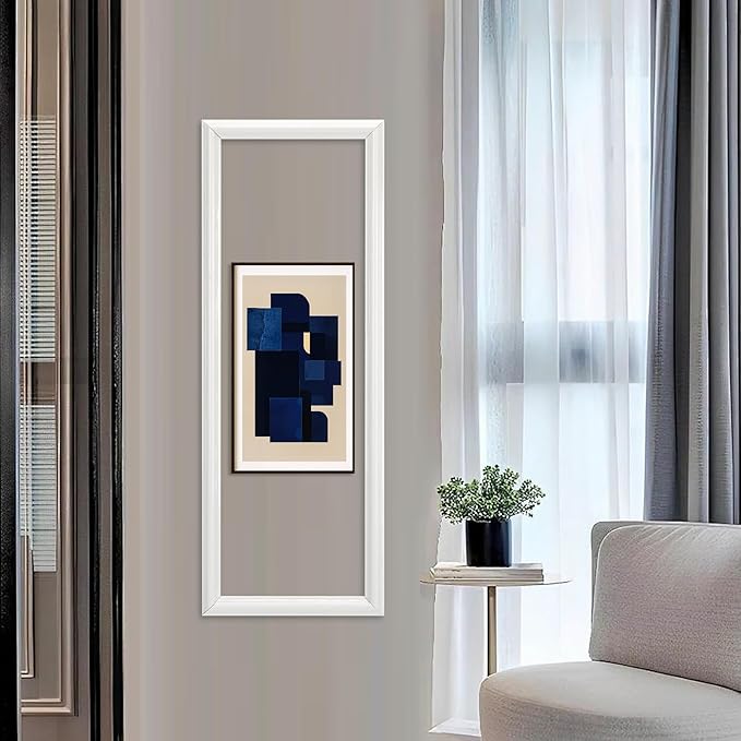 1 Set Peel and Stick Door Moulding Kit 3-Layer Premade Door Panels Molding Trim Self Adhesive 3D Trim for Mirror Window Frame Decor(Top 9"x34.6"*2, Bottom 9" X 25.4"*2)