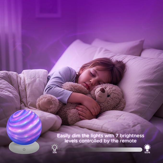 Ocean Wave Projector Light β Galaxy Night Light Projector for Bedroom, LED Sphere Mood Light with 15 Colors, Touch Control & 360Β° Ambient Glow for Room/Bedroom Decor & Teen/Kids