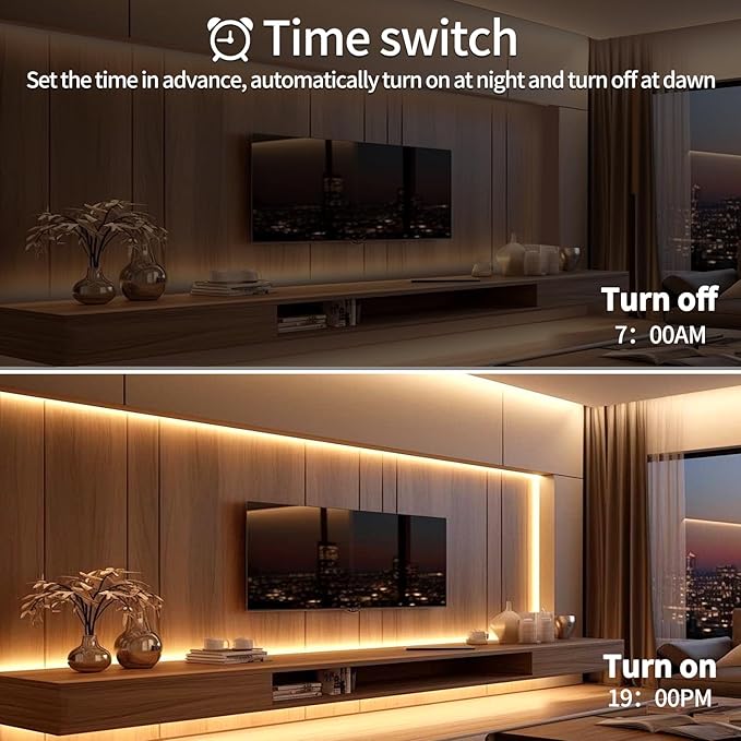 16.4ft COB LED Light Strip 3000K Warm White Dimmable DC 24V Flexible LED Tape Light for Bedroom, with Remote and app Control LED Strip Lights,for DIY Decoration