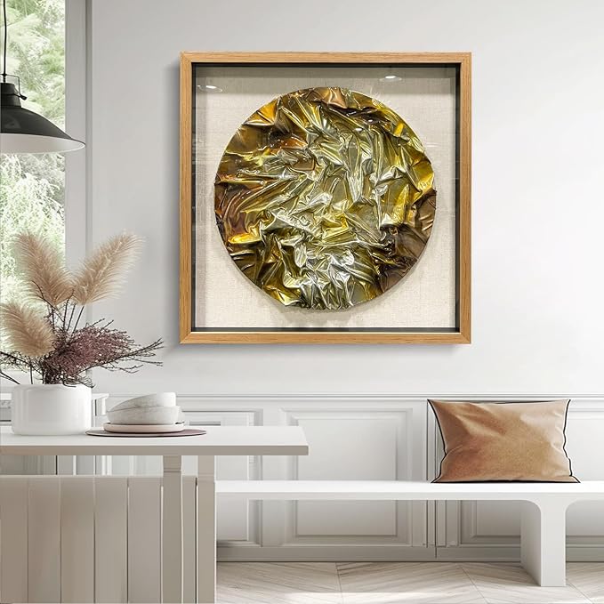 LIUZEYUE - Hand crafted leather Artwork 3D Wall Artwall decorations for living room 31.5"x31.5"