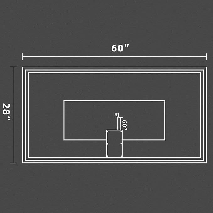 60x28 Inch LED Bathroom Mirror with Lights, Backlit and Front Lighted Bathroom Vanity Mirrors for Wall, Anti-Fog/Dimmable/Memory/Shatterproof/ETL Listed