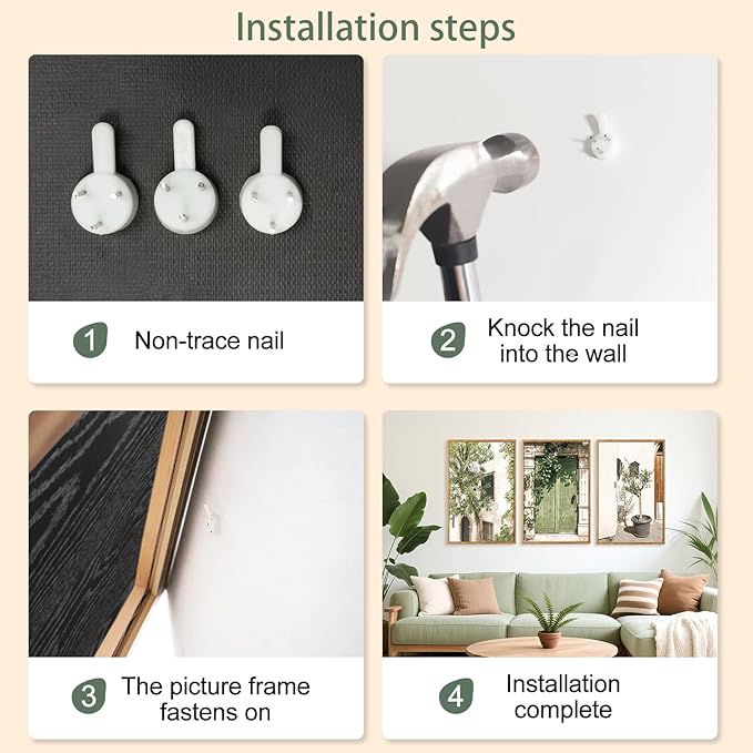 CHDITB Vintage Italy City Landscape Framed Canvas Wall Art Set, Mediterranean Door Wall Decor, Olive Green Cityscape Painting, Tree Old House Italian Art Print For Living Room Bedroom Office 16"x24"x3