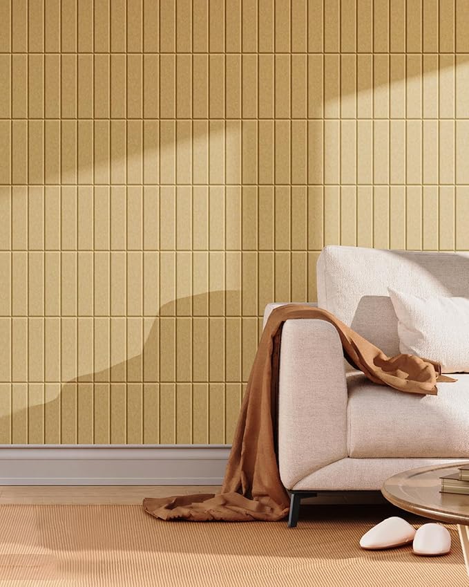 12 Pack Sound Proof Foam Panels for Walls, Self-Adhesive Acoustic Panels Sound Absorbing, 12" X 12" X 0.4" High Density Soundproof Wall Panels Tiles for Door, Ceiling, Home Office