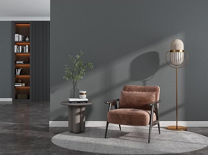 17.51in x400in Grey Wallpaper Peel and Stick Removable Modern Grey Contact Paper Self Adhesive Textured Decorative Wall Covering Bathroom Kitchen Cabinet Upgrade Thicker