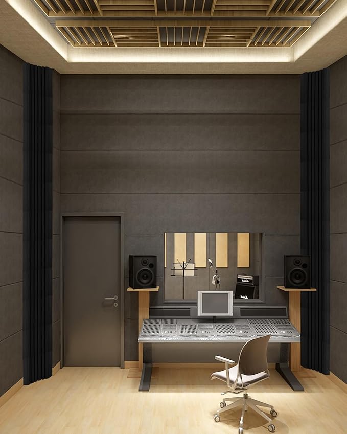 8 Pack - Bass Traps Acoustic Foam Corner, 9.8x9.8 * 4.7'' Black Bass Traps Corner Studio Foam, High Density and Fire-Proof Bass Traps Acoustic Panels Recording Studio Acoustical Treatments