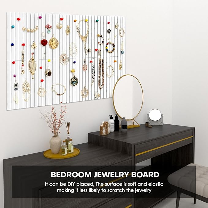 8 Pack Large Innovation Double Deck Soundproof Wall Panels, 15.7 x 15.7 x 0.4 in Sound Proof Foam Panels for Walls, 0.9lb/ft³ High Density,Cork Boards Alternative Black&White