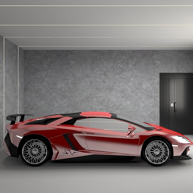 JSEVEM 16"×354" Air Guide Design Extra Thick Light Grey Peel and Stick Concrete Wallpaper Waterproof Gray Concrete Contact Paper Vinyl Glossy Textured Faux Adhesive Cement Sticker for Bedroom Bathroom