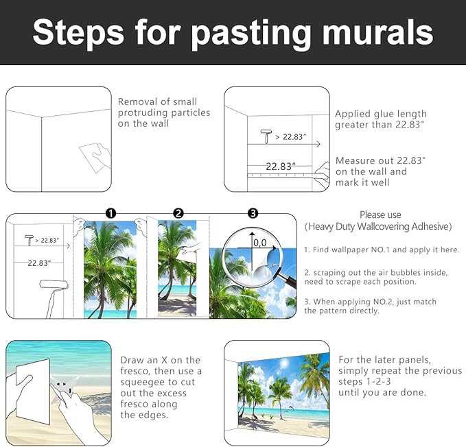 -Tropical Beach Palm Leaves Living Room Fabric Wallpaper Ocean Dolphin Plants Boys Girls Kids Room Bathroom Bedroom Large Mural- 137"x96"ļ¼ not Peel and Stickļ¼