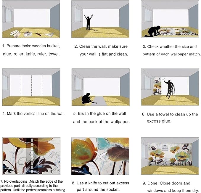 Cliouar-Wall Mural Wallpaper for Bedroom Living Room White Peacock 158"x110"(Not Self-Adhesive)