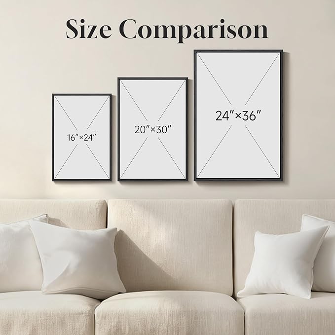 Large Framed Modern Wall Art for Living Room, 3 Piece Minimalist Abstract White and Grey Prints Wall Decor, Bright Style Artwork Paintings Pictures for Hallway Dining Office 24x36 Inch