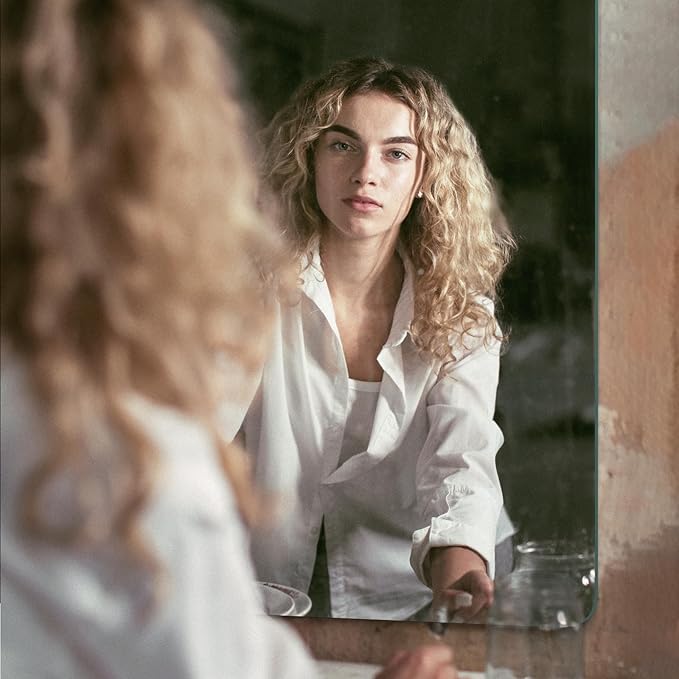 Mirrorons 40 x 30 Bathroom Mirror, Rounded Corner Frameless Mirror, Modern Bathroom Wall Mirror Vanity Mirror for Living Room, Bedroom, Bathroom, Entryway (Horizontal/Vertical)