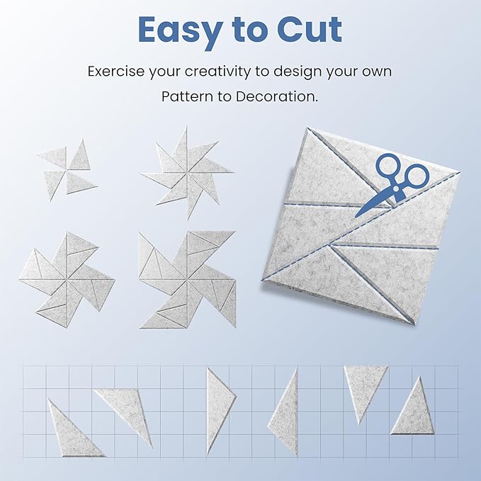 18 Pack Acoustic Panels with Self-Adhesive, 12"X 12"X 0.4"Sound Proof Foam Panels, Sound Panels High Density, Soundproof Wall Panels for Home Studio Office Sliver Gray