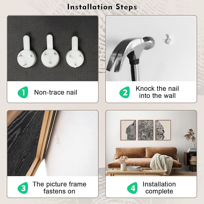 CHDITB Framed Wood Tree Rings Wall Art Set, 16x24in Black and White Canvas Art Wall Decor, Abstract Nature Wall Pictures Prints, Modern Paintings Wall Art for Living Room, Bedroom, Farmhouse(3Pcs)