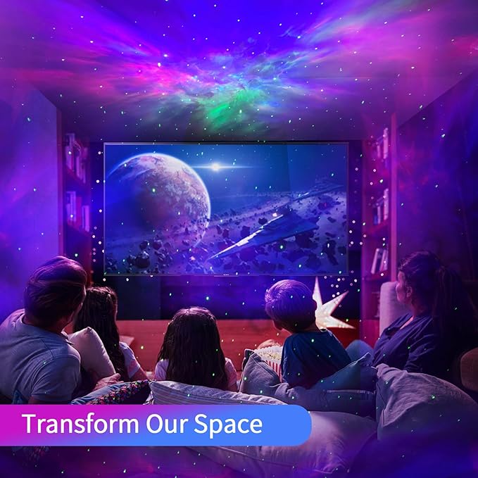 Astronaut Galaxy Projector, Star Projector with Timer and Remote, Night Light with Moon Lamp, LED Nebula Lamp for Kids Adults, Room Decor Gift (Black)