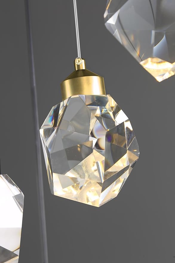 Large High Ceilings Chandeliers Modern Long Crystal Spiral Chandeliers,K9 Crystal Drop Chandelier for Staircase Foyer Entryway 20 Lights Gold D28XH135inch