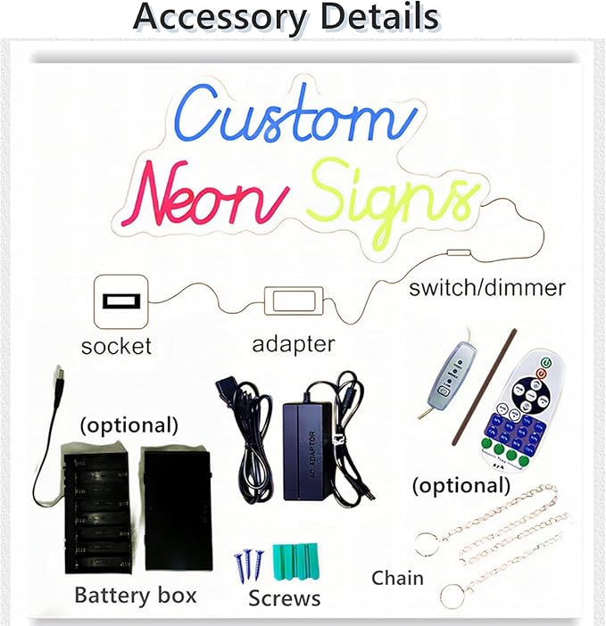 Custom Neon Sign for Wall Decor,Led Neon Sign Customizable,Kids Name Sign and Birthday Gift,Wedding Party Room Decorations,Battery Powered Led Lights Sign Personalized Neon Sign Home Shop Light