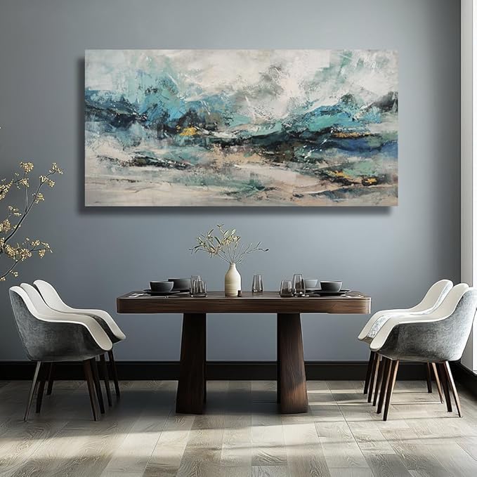 Belmrxne Large Abstract Wall Art Black and Gold Wall Decor Unique Canvas Painting Aesthetic Artwork for Living Room Bedroom Dining Room Office Home Decor 30x60 Inch