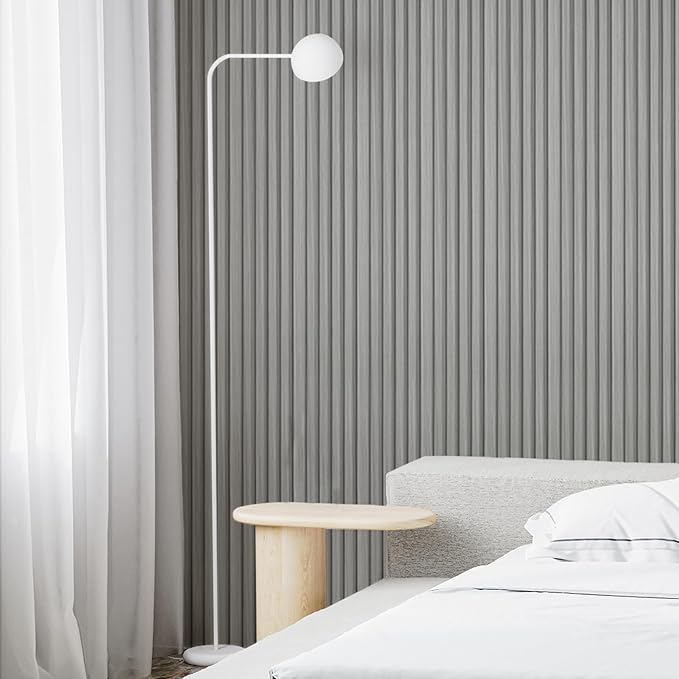 Art3d Slat Wall Panels, WPC Soundproof 3D Wall Paneling for Interior Wall Decor, TV Background, 8-Pack 96 x 6 in. Gray Oak