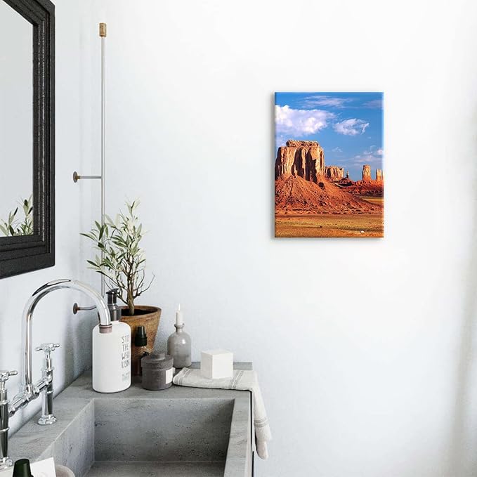 Monument Valley Desert Wall Art for Living Room Arizona National Park Posters Mountain Pictures Wall Decor Nature Wilderness Landscape Canvas Prints Artwork for Bedroom Office Home Decorations 12x16"