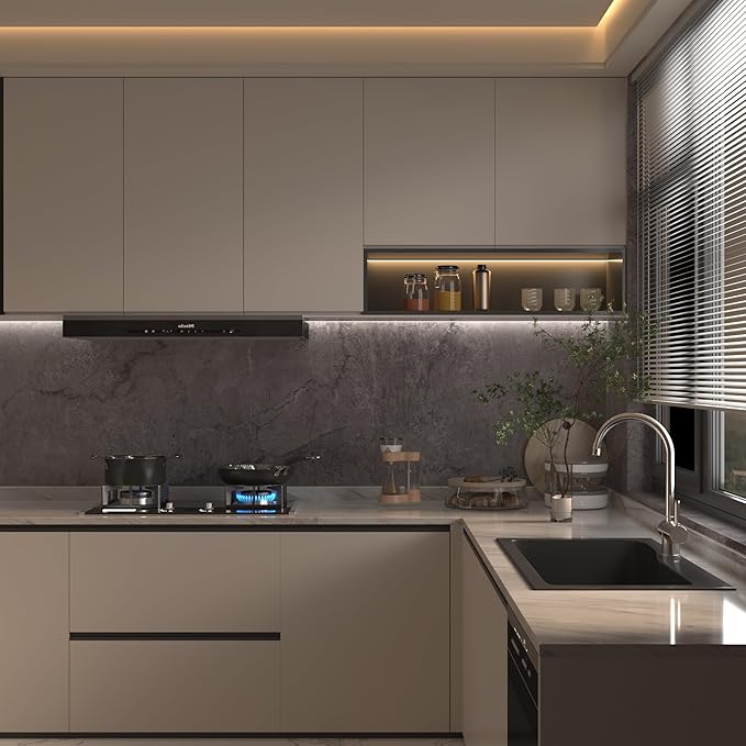 JSEVEM 31"×157 Air Guide Design Extra Wide Thick Grey Light Purple Marble Concrete Wallpaper Peel and Stick Glossy Grey Marble Concrete Contact Paper Vinyl Gray Adhesive Sticker for Kitchen Countertop