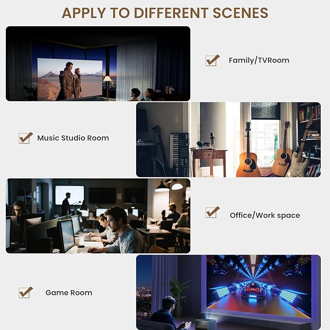 Acoustic Panels, 6 Pack 23.6" x 23.6"x 0.4" Soundproof Wall Panels, Decorative Acoustic Wall Panels, Self-Adhesive Sound Absorbing Panels for Home, Office, Studio, PVC Film Surface (A)