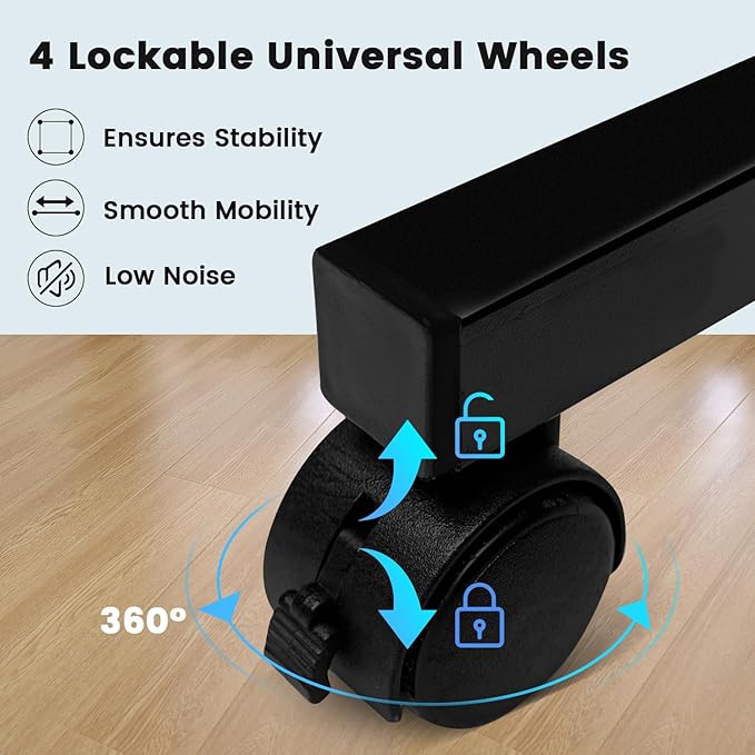 MAYOLIAH Large Single Panel Room Divider on Wheels, 71”W x 75”H Rolling Privacy Screen, Portable Wall Divider for Home Office Partition, Grey