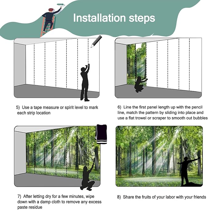 -Sunshine Forest Living Room Wallpaper XT24 M 140" x 91"