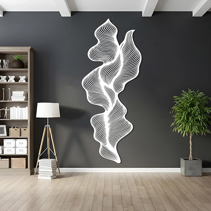 Abstract Line Metal Wall Art, Modern Luxury Line Metal Wall Decor, Irregular Geometric Wall Decor, Abstract Minimalist Line Wall Art, Contemporary Wall Hanging for Living Room (Gold, 30"x12"/76x31cm)