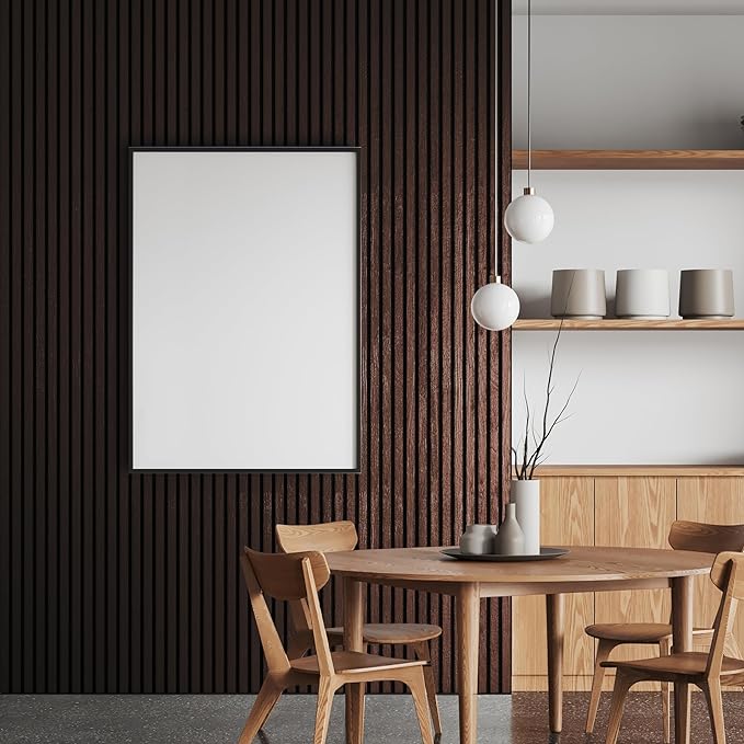 2-Pack Acoustic Wood Slat Panels - Soundproof Wall Paneling for Interior Decor