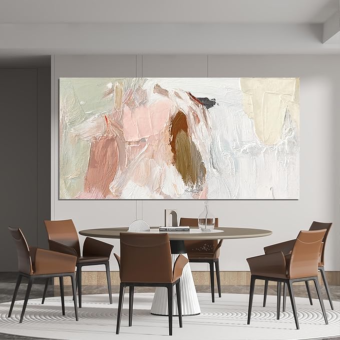 Canvas Wall Art Decor Oversized Wall Art Pictures For Living Room Pink and White Wall Art Decor Abstract Art Work Wall Decor Large Abstract Wall Art Prints For Walls Home Office Wall Decoration 39"X78"