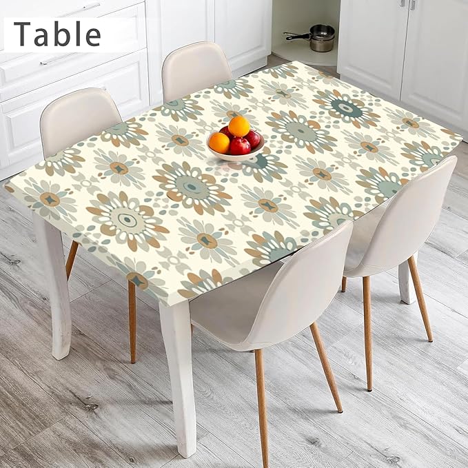 Nuxovilar Beige Floral Medallion Textured Peel and Stick Wallpaper, 15.75"x39.37", Self-Adhesive Contact Paper, Vintage Tile-Inspired Pattern for Bedroom, Living Room and Table Decor