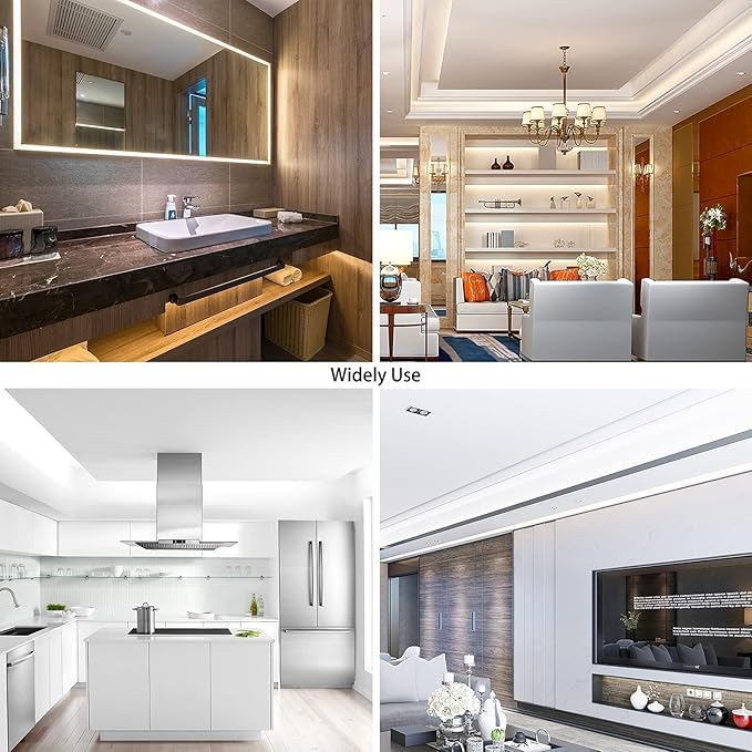 CCT COB LED Strip Light 9.84ft, Tunable White Warm White to Cool White LED Strip, 608LEDs/M DC24V Tape Light, CRI90+, Bluetooth App Control, Dimmable Strips for Bedroom, Office, DIY Lighting.