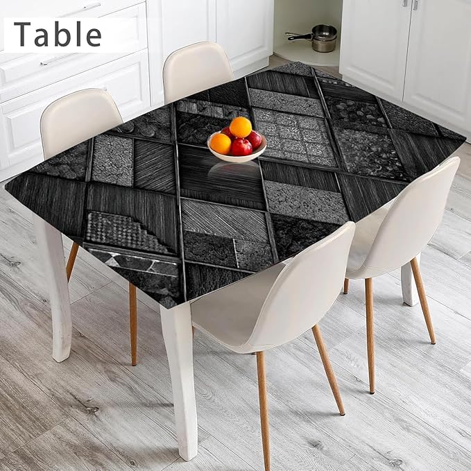 Nuxovilar Black Grey Plaid Checkered Textured Peel and Stick Wallpaper, 15.75"x39.37", Self-Adhesive Contact Paper, Classic Tartan Style for Bedroom, Living Room and Table Decor