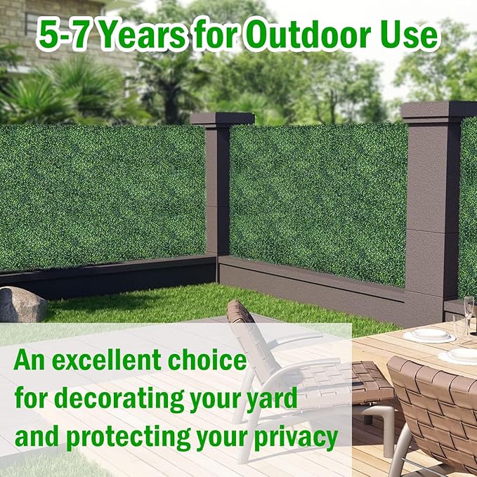 40x120Inch Artificial Ivy Privacy Fence Screen, UV-Anti Boxwood Greenery Hedge, Fake Grass Wall Roll Backdrop, 33 SQ FT