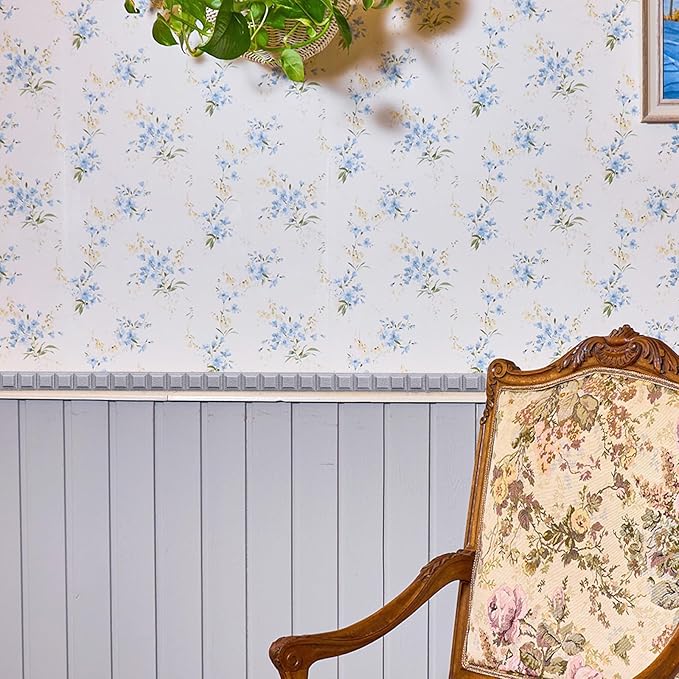 Nuanchu 12 Pcs Unfinished 3D Decorative Wood Trim Molding 15.75inch Decorative Wood Molding Cute DIY Trim for Home Wall Cabinet Shelf Window Door (Grid,20mm)