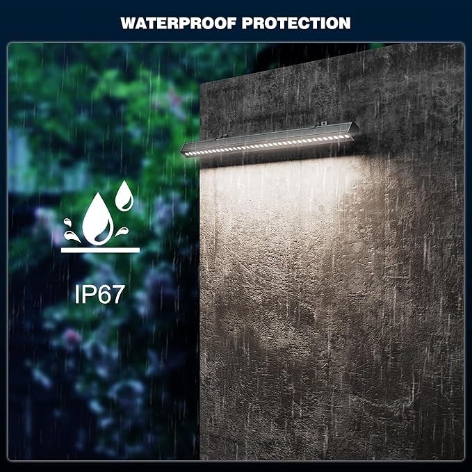 Linkable LED Wall Washer Light Dimmable 1-100% Via APP Control, 72W 2700-6500k 6CCT Linear Flood Light Bar with RF Remote, 120V Waterproof Landscaping Spotlights Outdoor